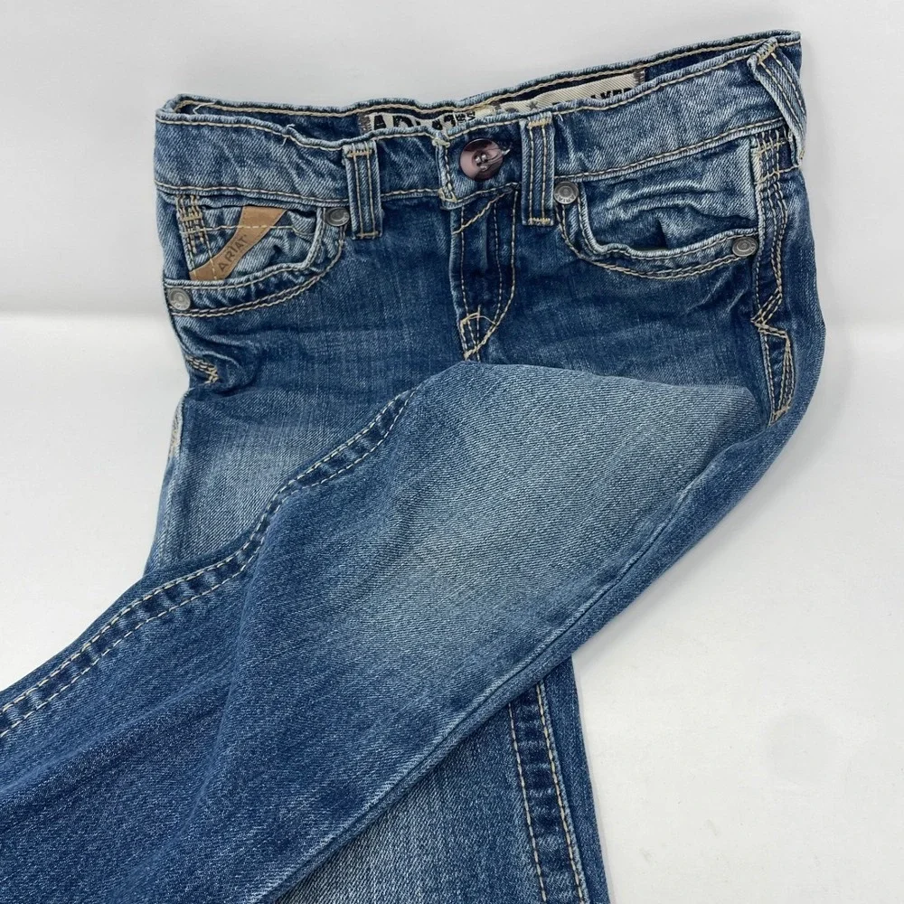 Ariat Kids S Cowboy Faded Denim Jeans 100% Cotton Work Play Pants